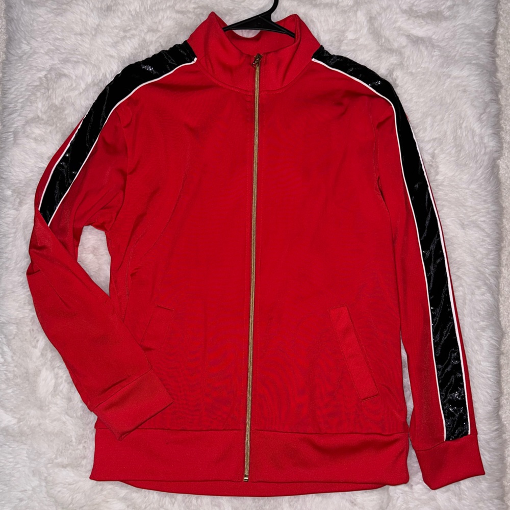 TRACK SUIT RED BLACK GOLD VICTORIA SECRET SIZE MEDIUM